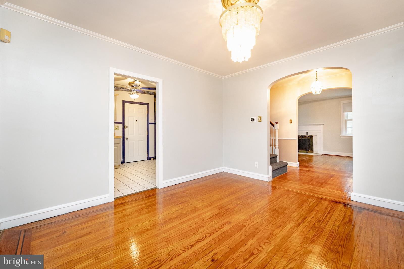 637 Croyden Road Cheltenham, PA 19012 - Photo 18 of 48 a view of empty room with wooden floor and fan