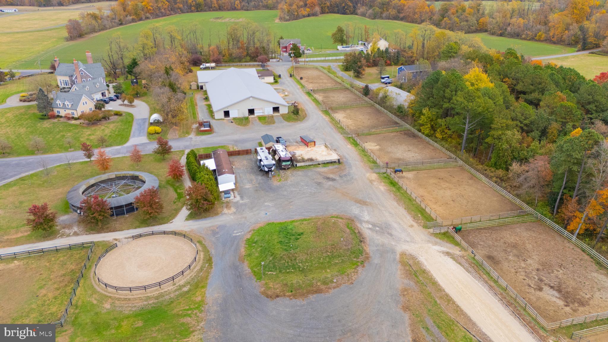 52 Hill Road Allentown, NJ 08501 - Photo 26 of 42 Pool Barn and Paddocks along barn with Round Pen a