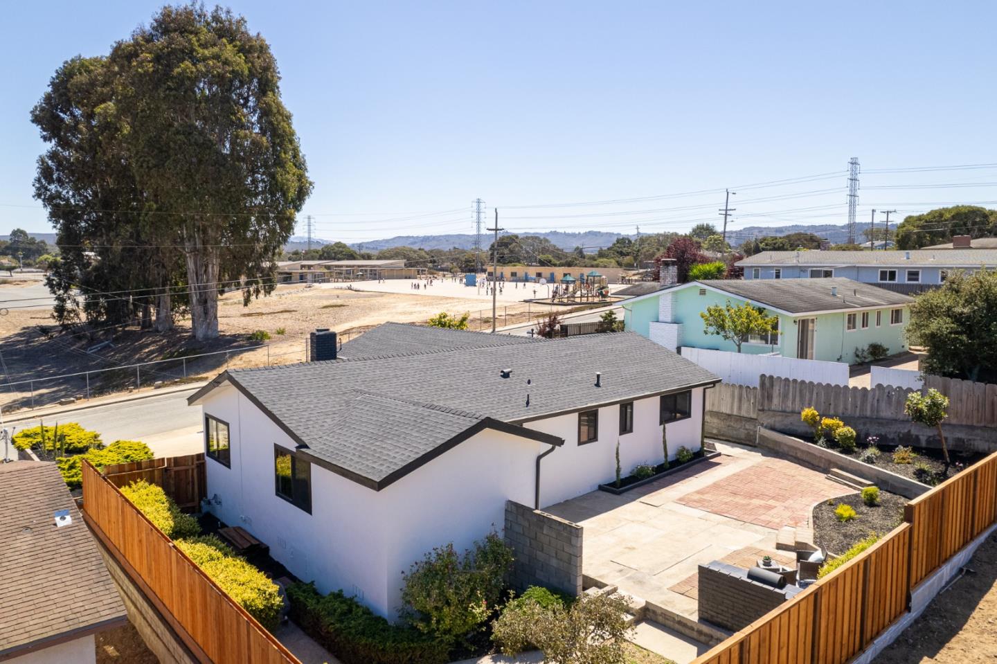 1055 Tweed Street Seaside, CA 93955 - Photo 28 of 33 an aerial view of a house with a swimming pool