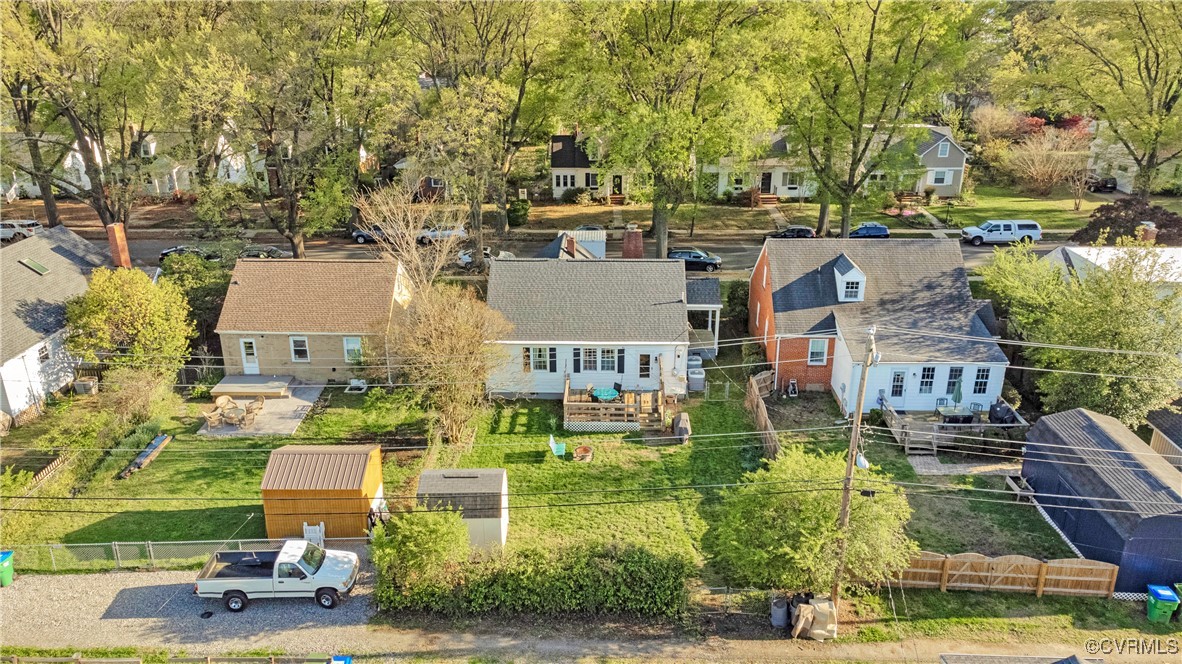 1908 Seddon Road Richmond, VA 23227 - Photo 5 of 34 Birds eye view of rear with alley access and fence