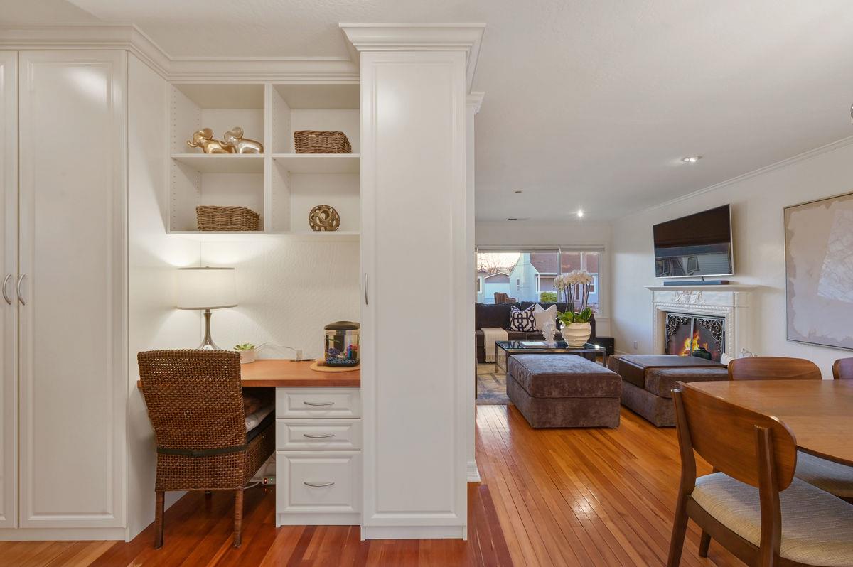 120 Ottawa Street San Mateo, CA 94401 - Photo 6 of 20 a living room with furniture and a fireplace