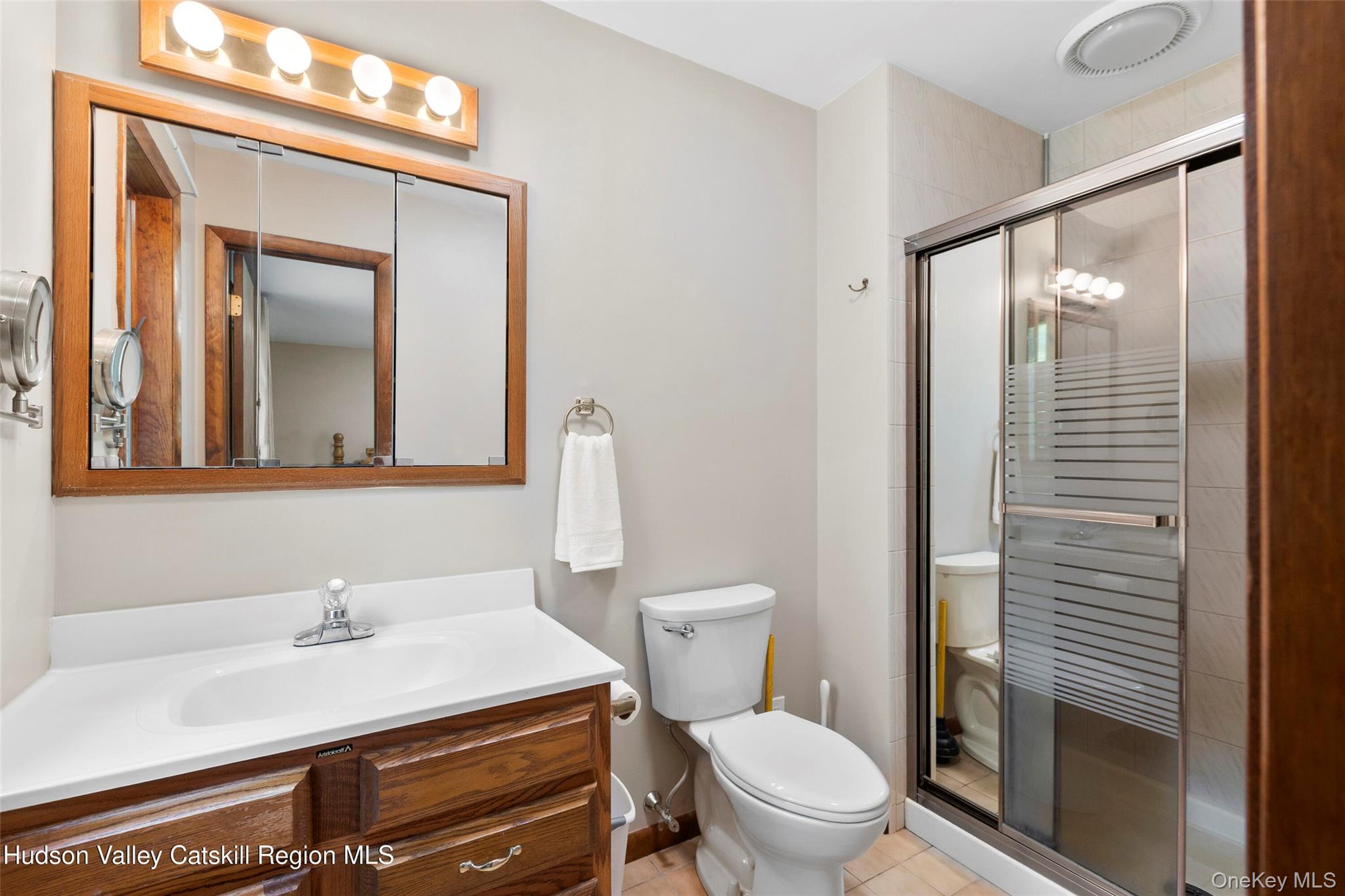 48 Deer Park Road Cairo, NY 12473 - Photo 17 of 33 a bathroom with a sink and a mirror