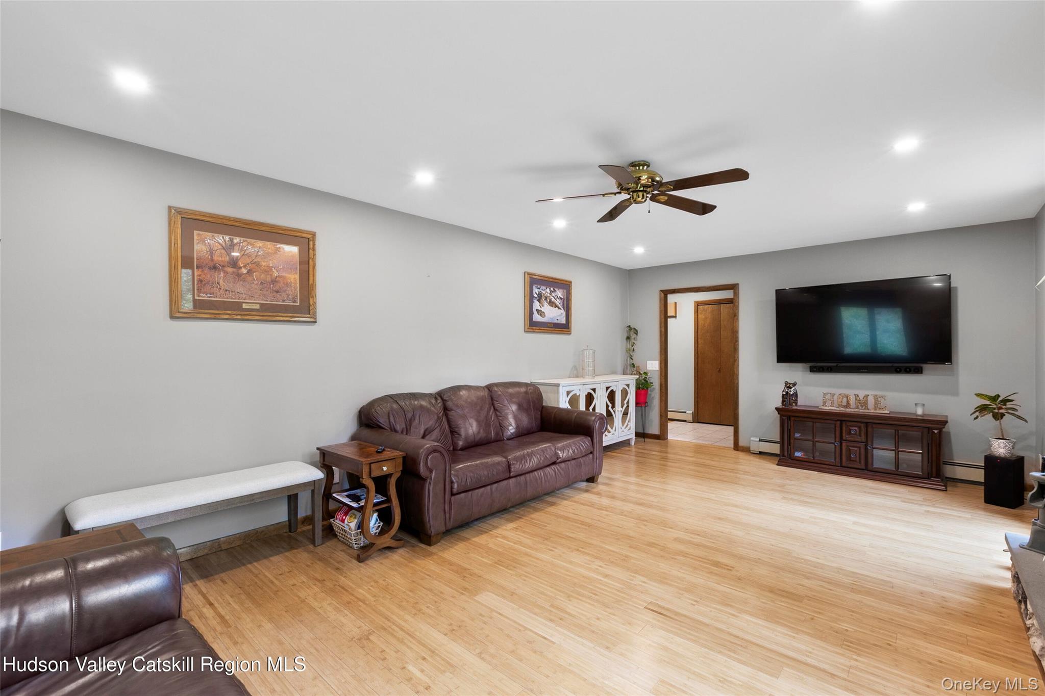 48 Deer Park Road Cairo, NY 12473 - Photo 5 of 33 a living room with furniture and a flat screen tv