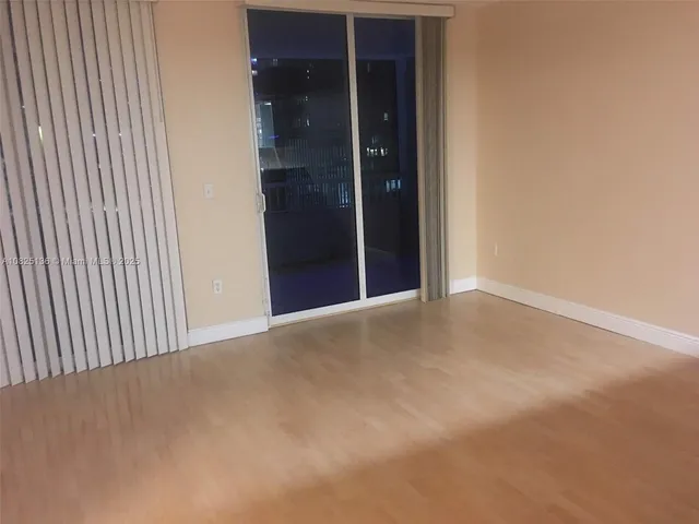 an empty room with closet