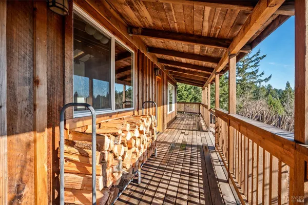 a view of a balcony