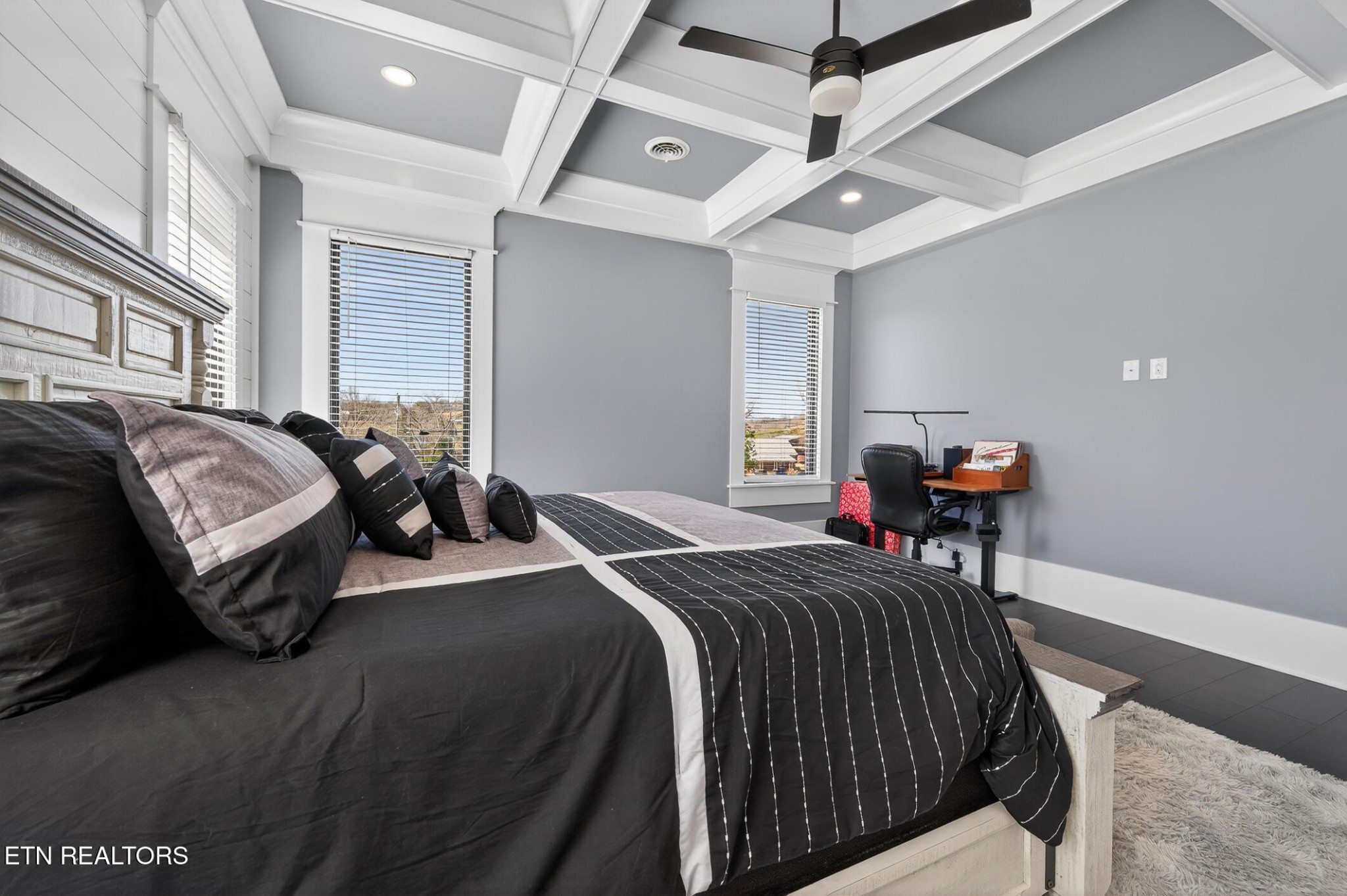 6161 Hiawatha Road Morristown, TN 37814 - Photo 33 of 48 a bedroom with a bed and a chandelier