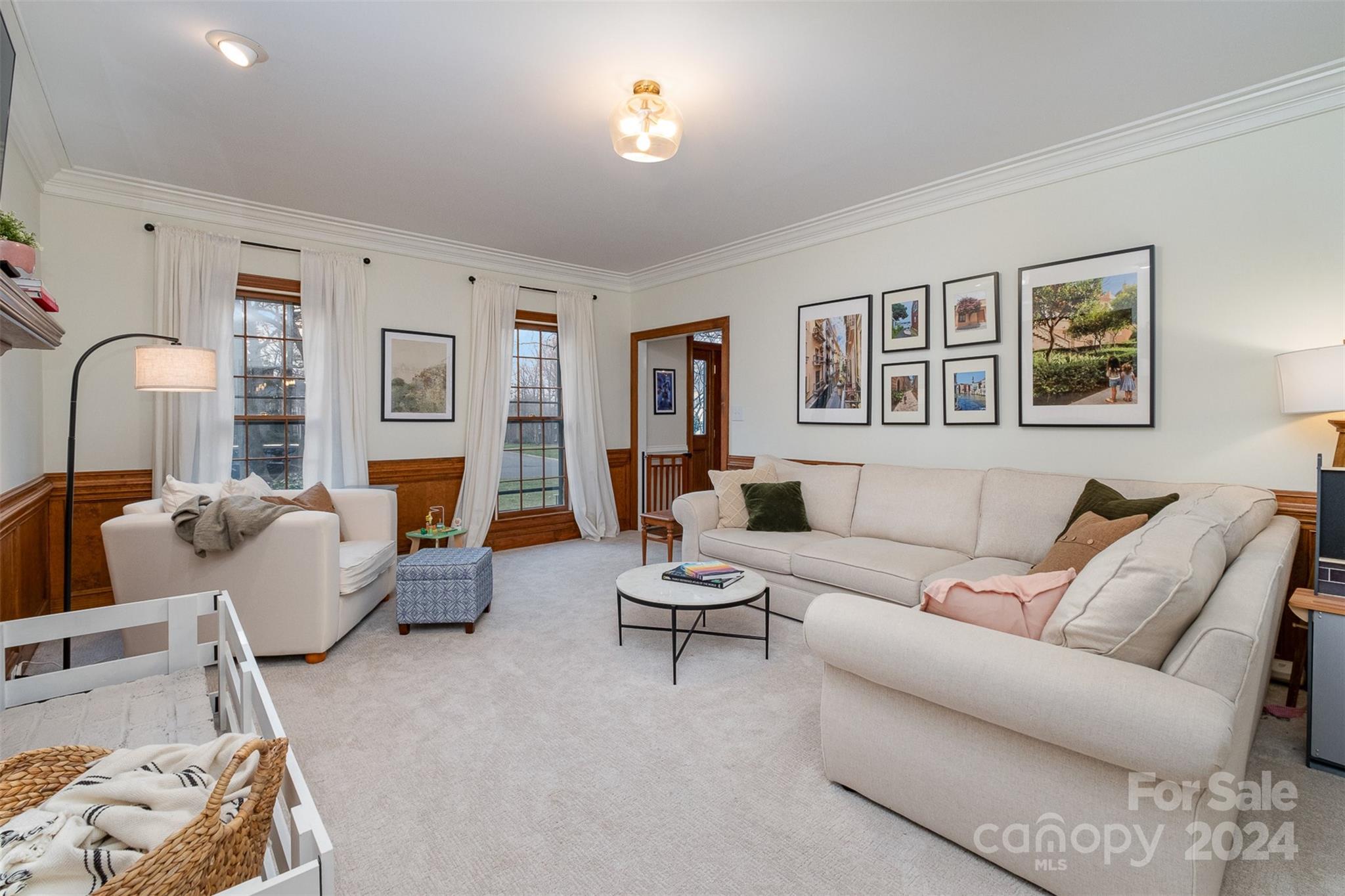 10264 Foxhall Drive Charlotte, NC 28210 - Photo 14 of 26 a living room with furniture and a fireplace