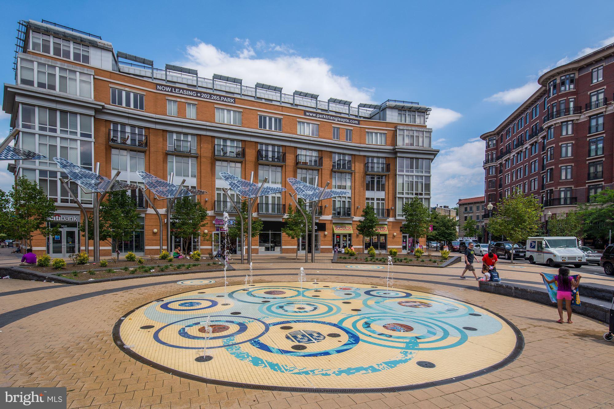 1309 Park Road Northwest, Unit 301 Washington, DC 20010 - Photo 18 of 23 Columbia Heights Fountain, site of farmers' market