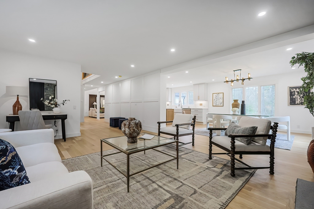 54 Spywood Road Sherborn, MA 01770 - Photo 5 of 42 a living room with furniture and a wooden floor
