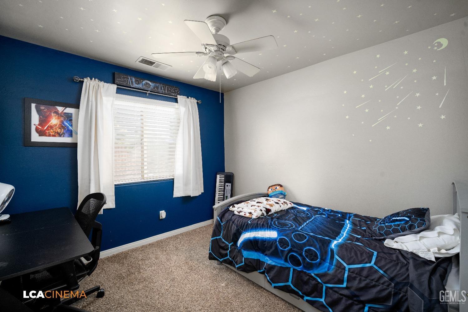 Undisclosed Address Bakersfield, CA 93312 - Photo 16 of 38 a bedroom with a bed and a window