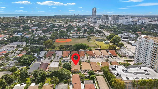 an aerial view of city