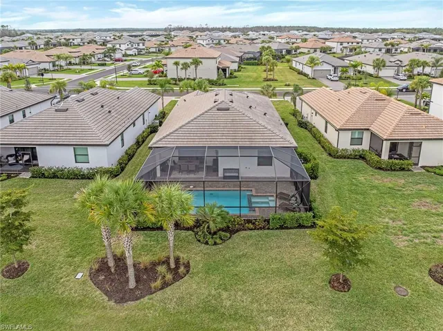 an aerial view of multiple house