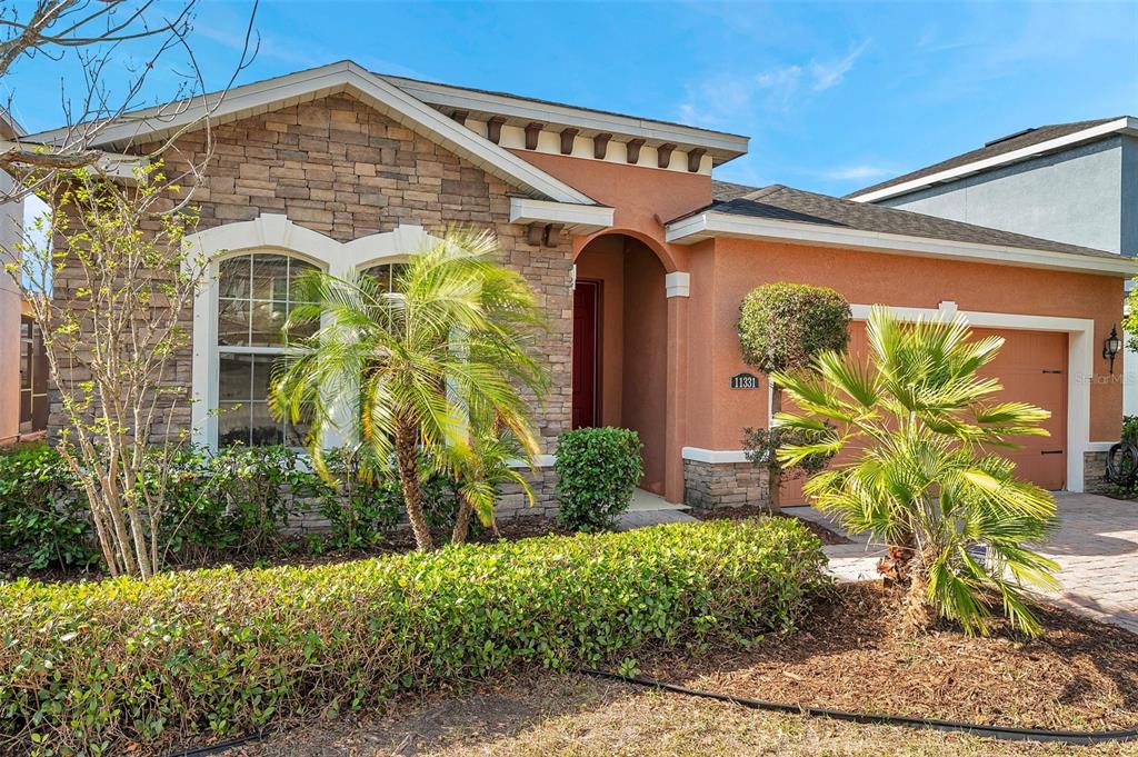 a front view of a house