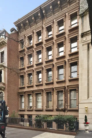 a front view of a multi story building