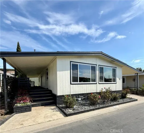 a view of a house with a patio