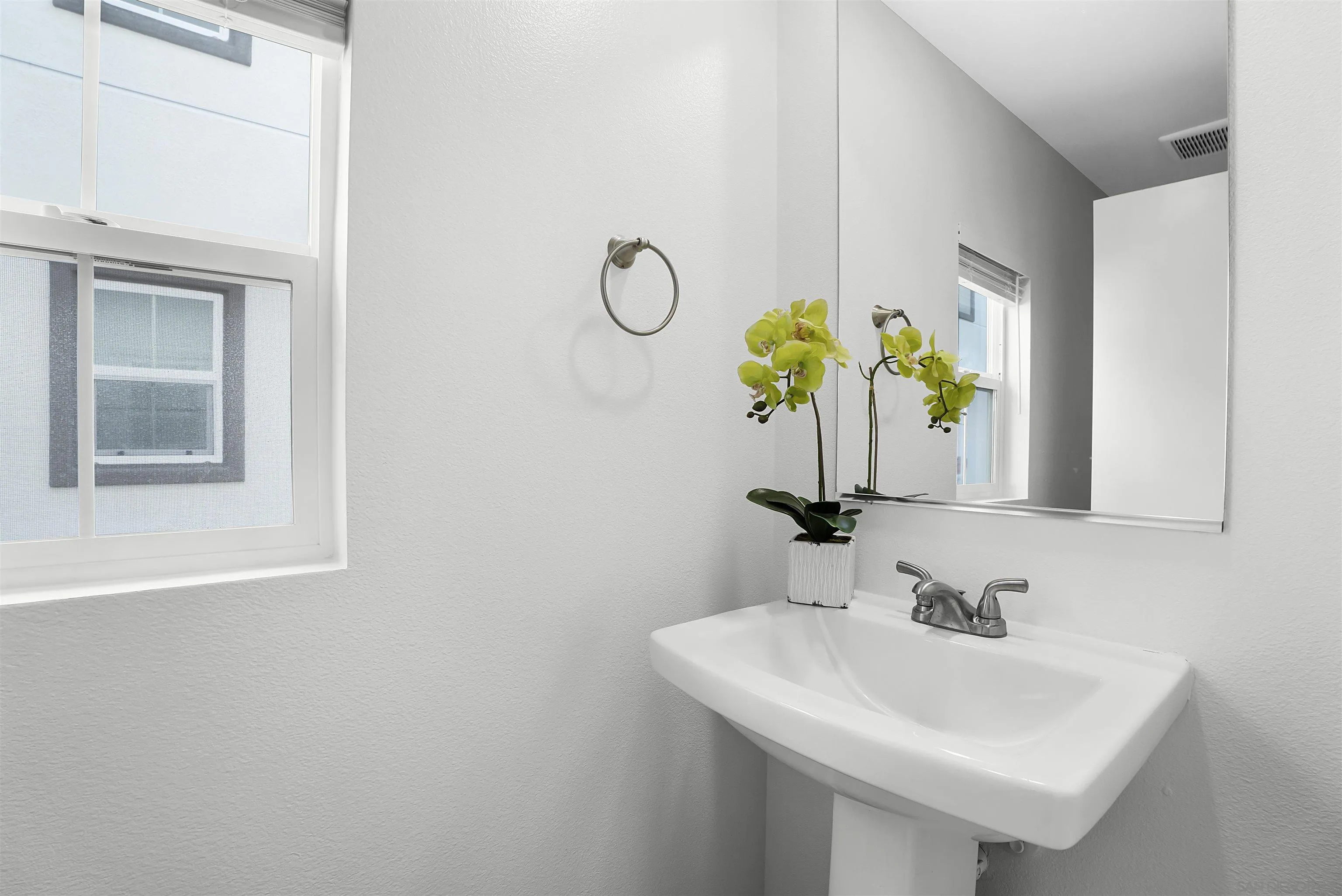 223 Foliage Place Fallbrook, CA 92028 - Photo 20 of 46 a bathroom with a sink and a mirror