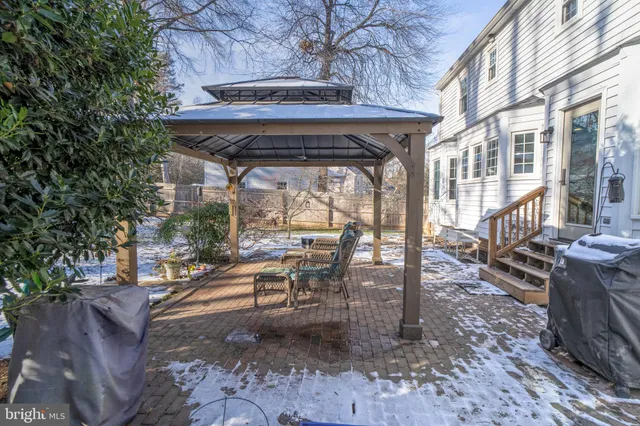 a view of an outdoor space with seating