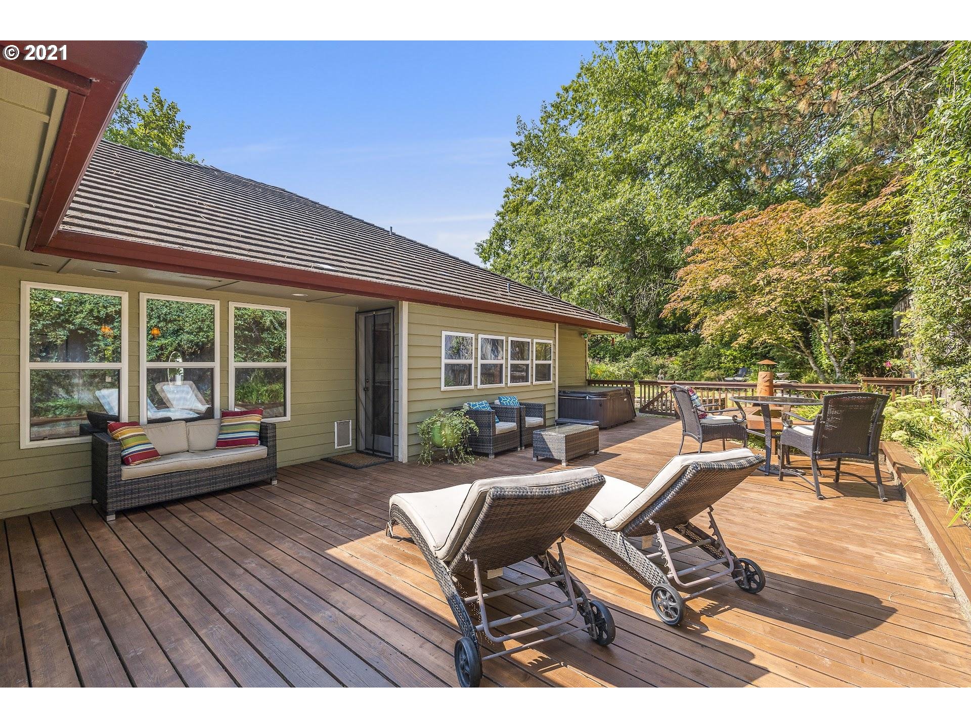 3916 Southwest Shattuck Road Portland, OR 97221 - Photo 22 of 28 a view of a patio with wooden floor