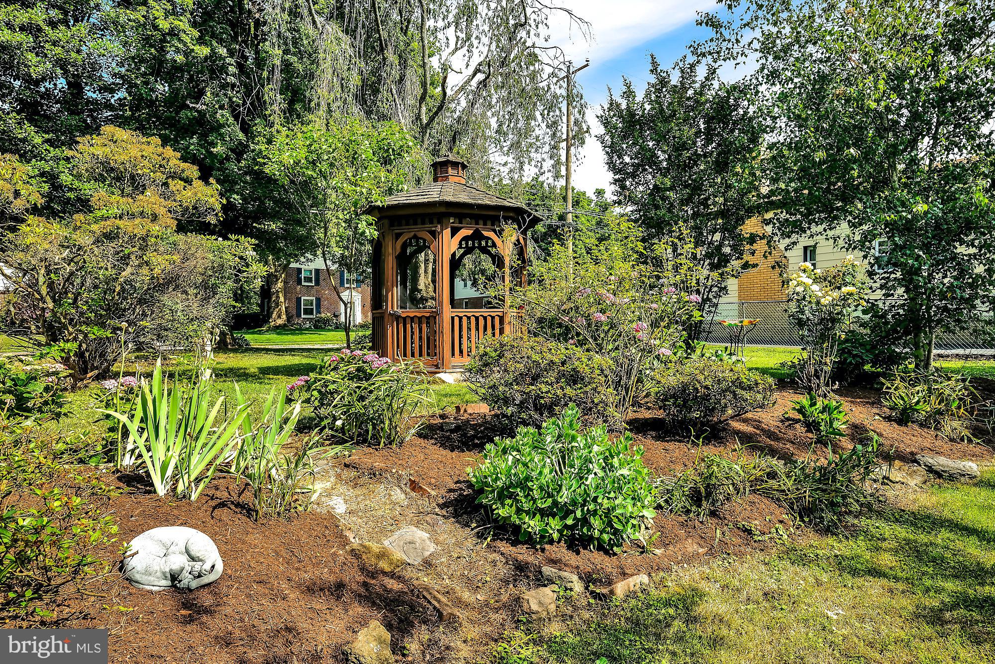 609 North Cedar Road Jenkintown, PA 19046 - Photo 25 of 30 Backyard with Gazebo