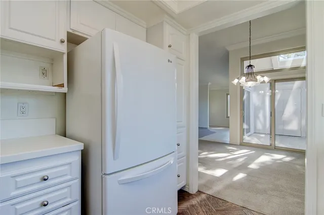 a view of a hallway with closet