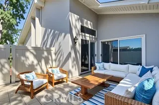 a outdoor space with patio furniture