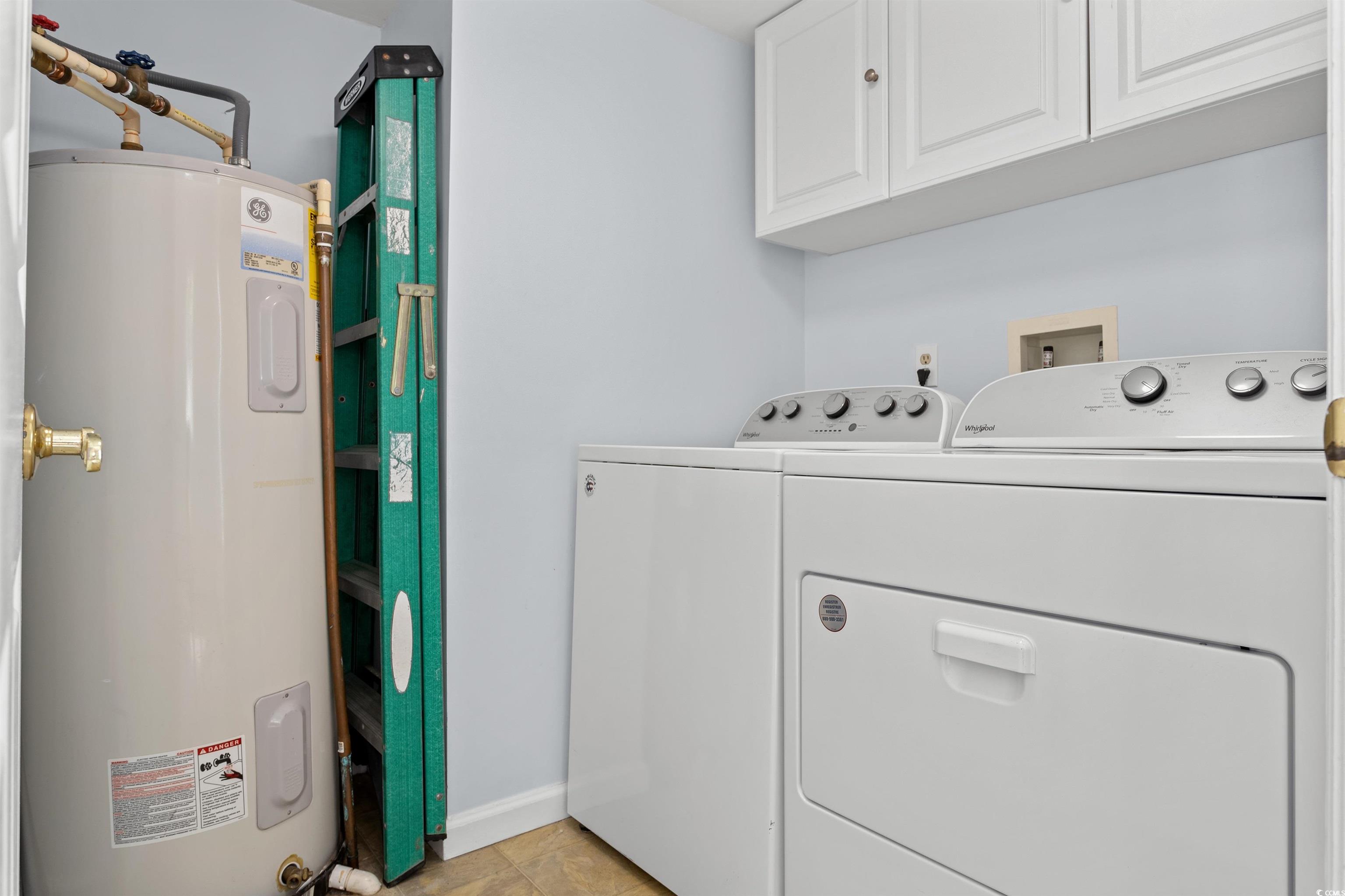 949 Derrick Lane Murrells Inlet, SC 29576 - Photo 31 of 40 Clothes washing area featuring water heater, light