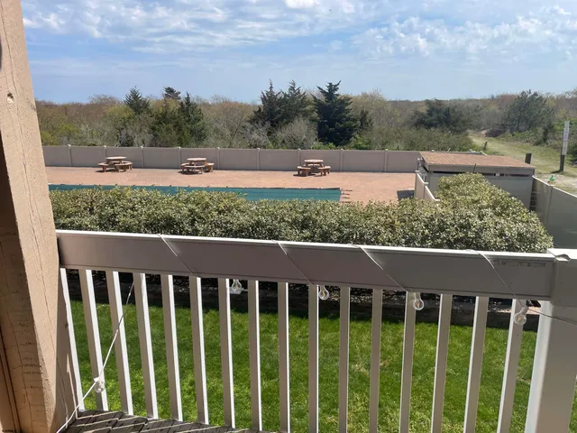 a view of a city from a balcony