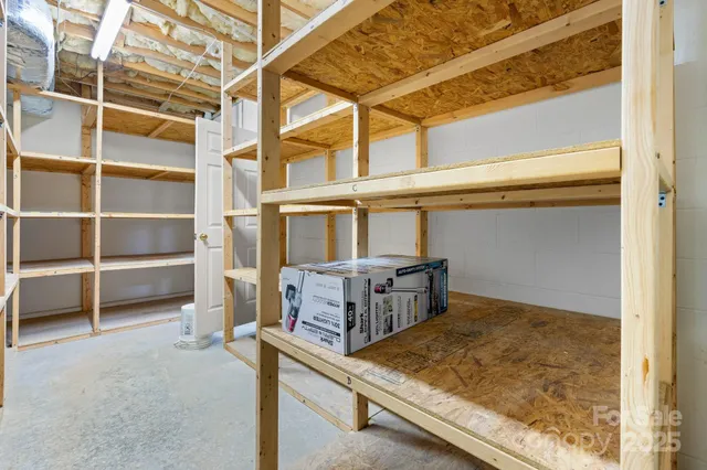 a view of storage and utility room