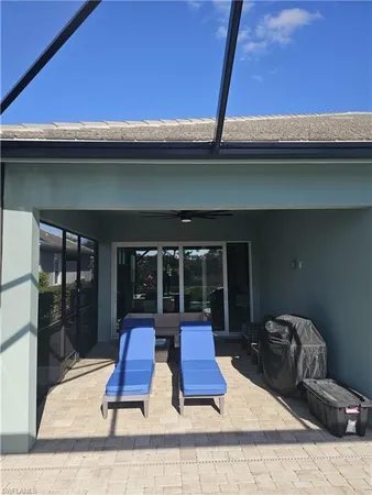 a view of outdoor space with seating area