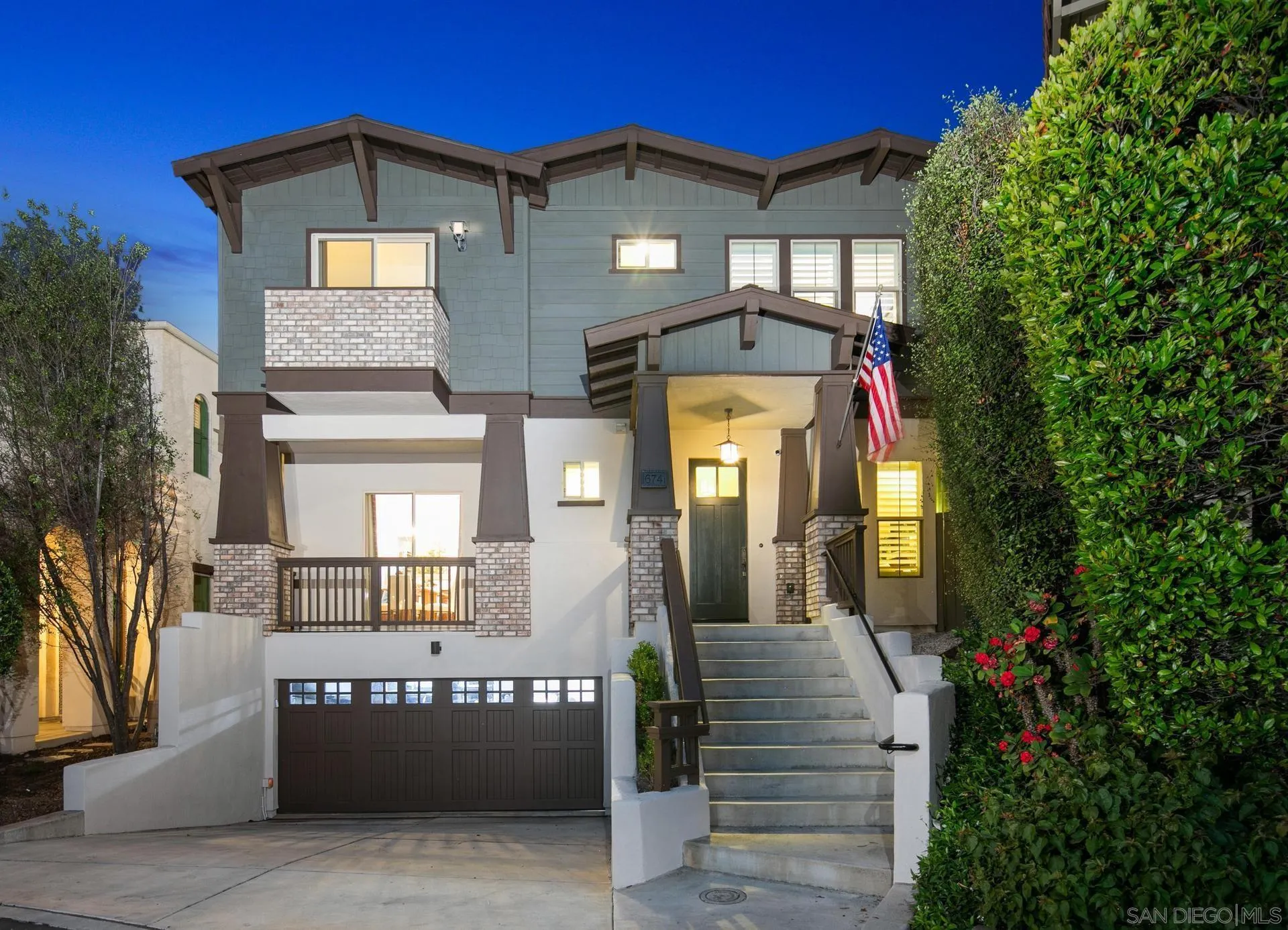 a front view of a house