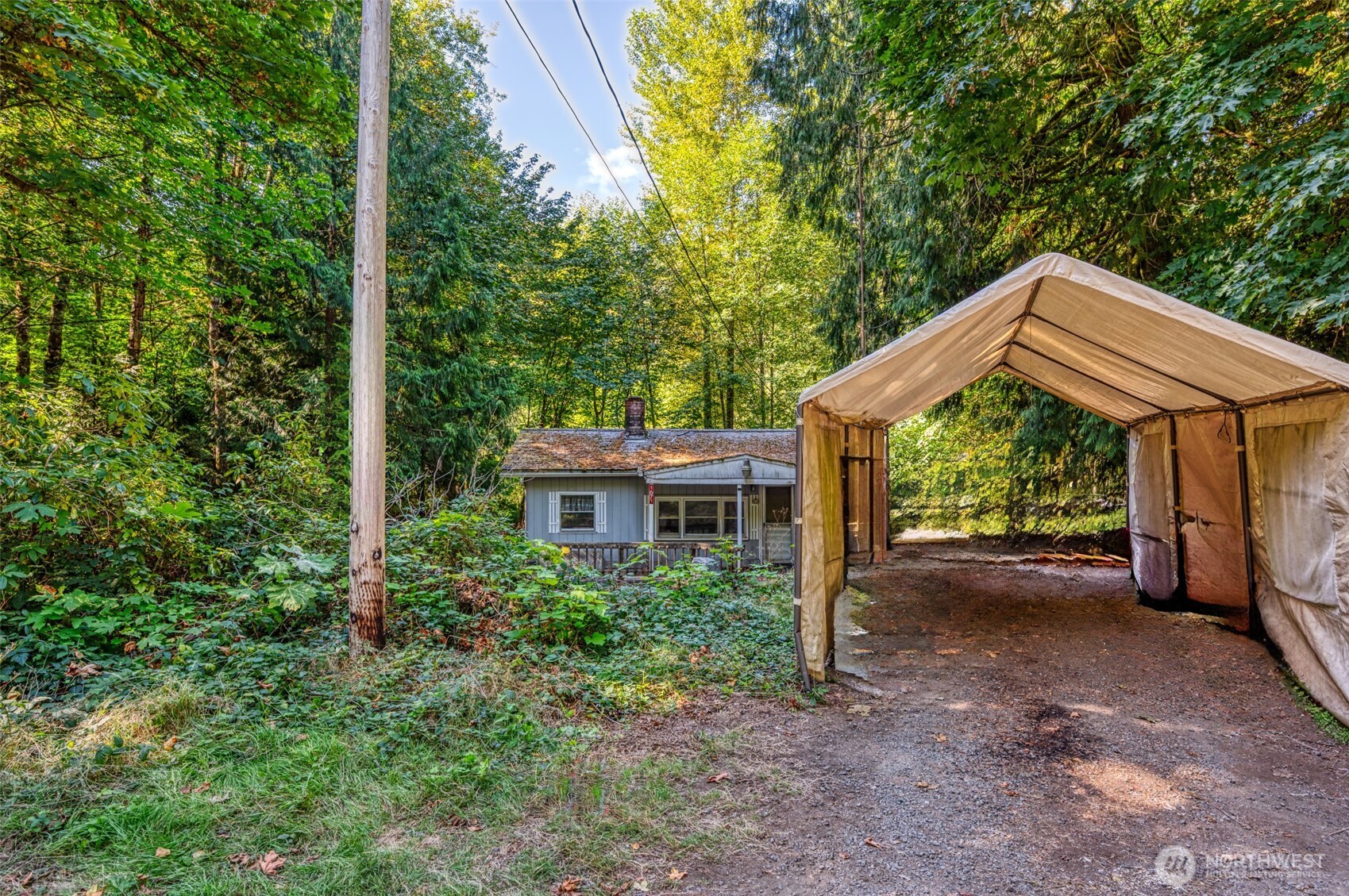 1671 Northeast Mission Creek Road Belfair, WA 98528 - Photo 25 of 31 a view of backyard with green space