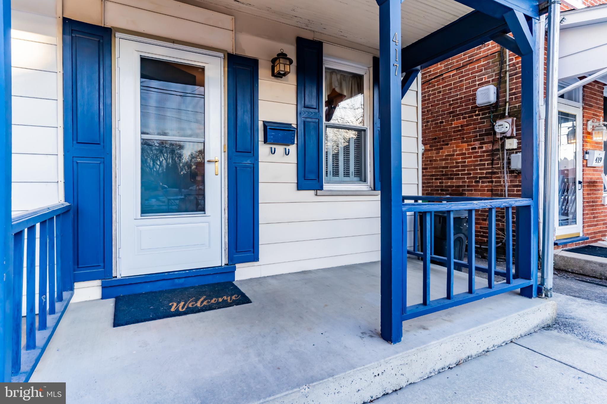 Charming entryway across from the YMCA in Carlisle