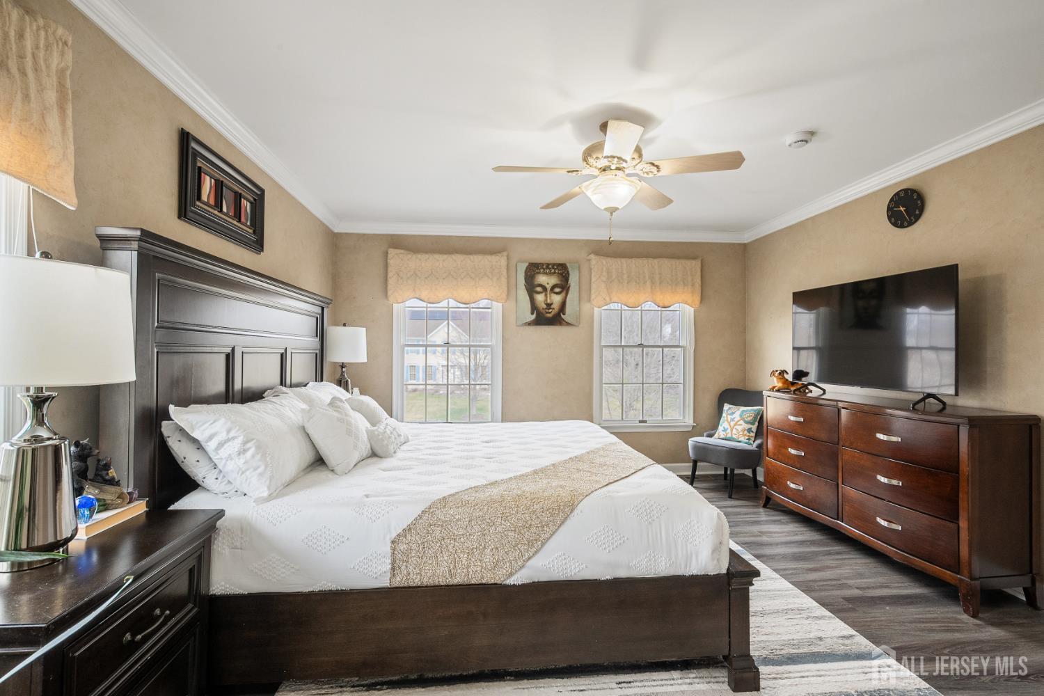 3 Milburne Lane Robbinsville, NJ 08691 - Photo 40 of 50 a bedroom with a bed and a flat screen tv