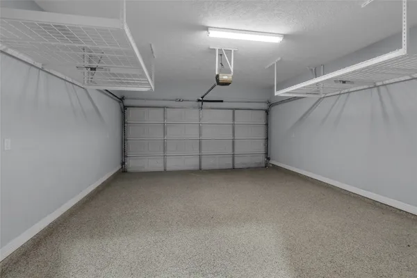 a view of a garage