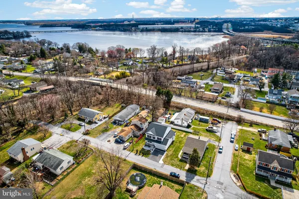 an aerial view of a city