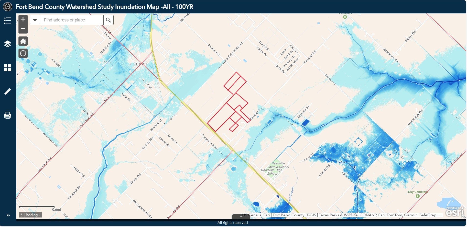 0 West 1st Street Needville, TX 77461 - Photo 3 of 3 a picture of a floor to ceiling window and tree