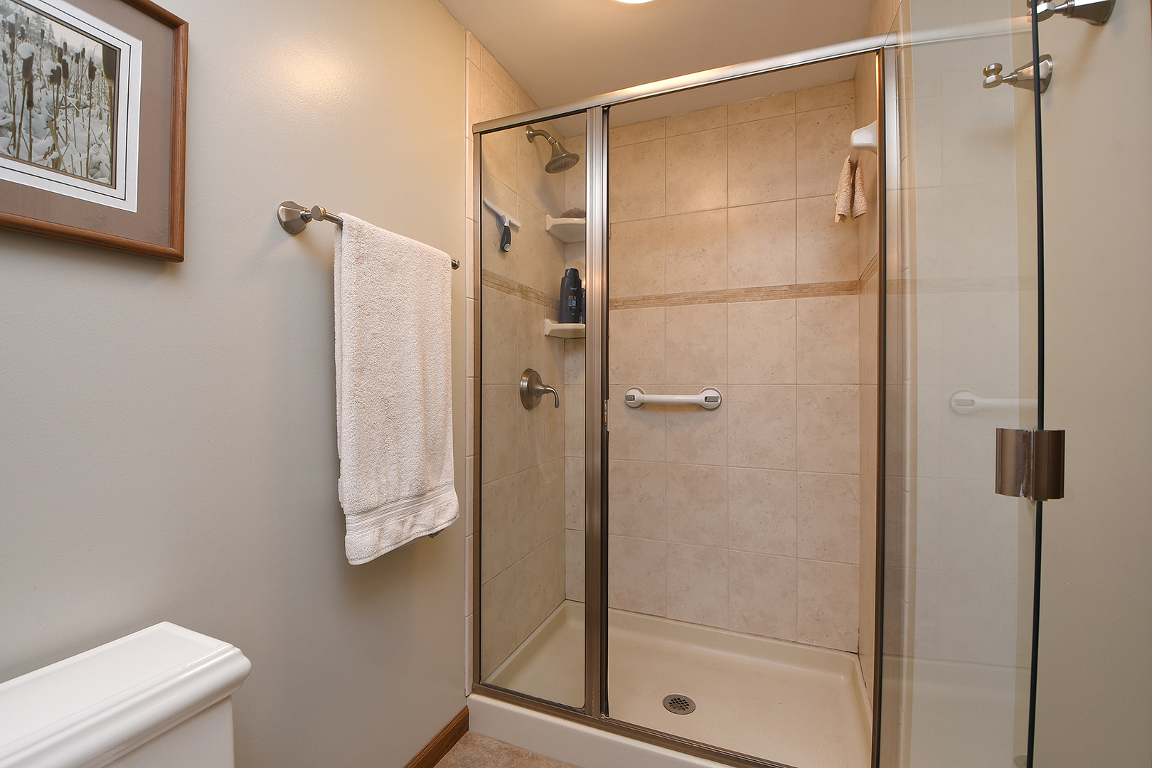 10918 3rd Street Mokena, IL 60448 - Photo 26 of 40 a bathroom with a glass shower door