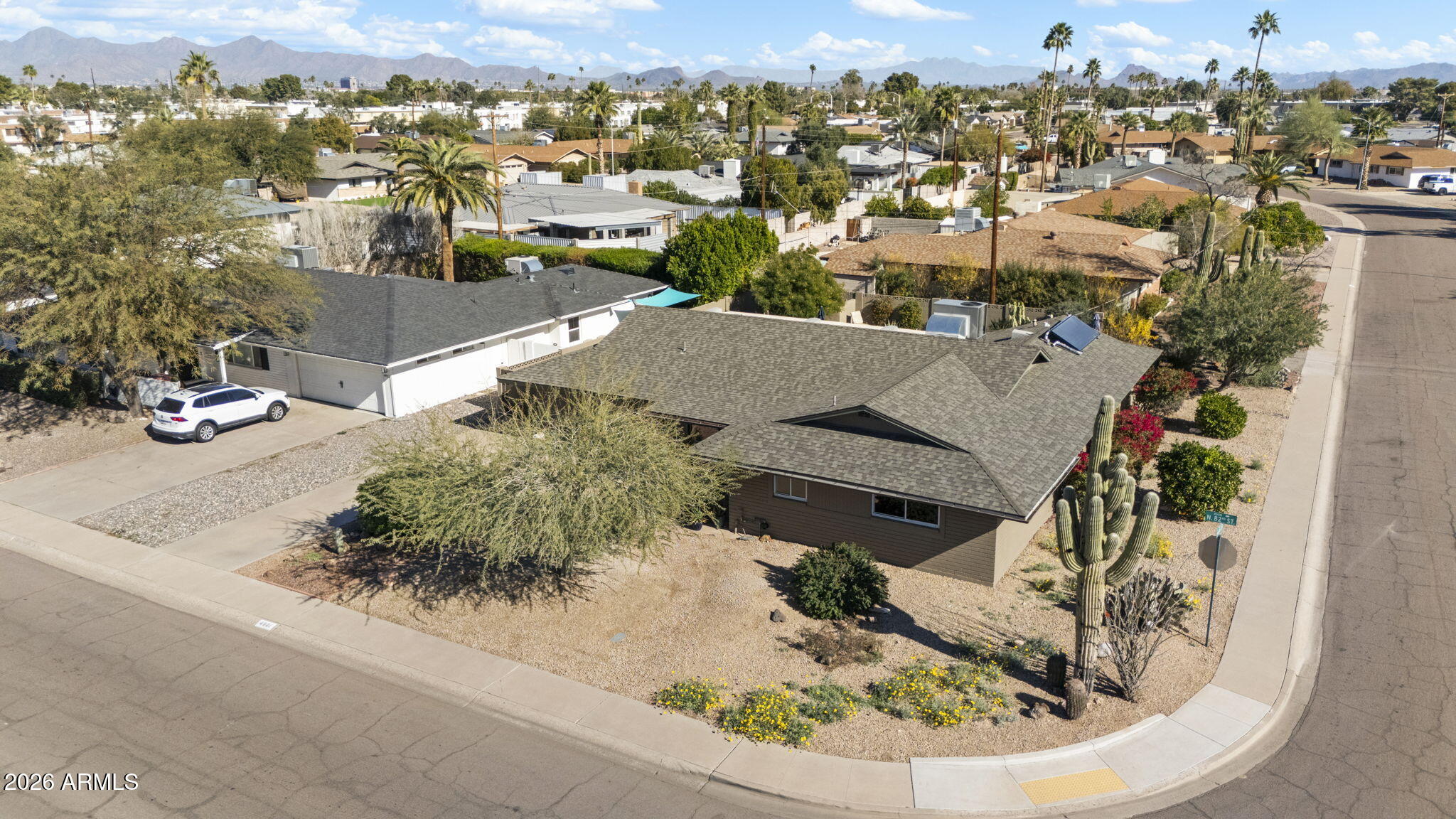 4901 North 82nd Street Scottsdale, AZ 85251 - Photo 34 of 48 an aerial view of a house with a yard basket ball court and outdoor seating