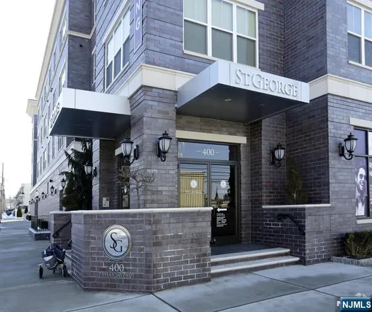 a view of a building with a door