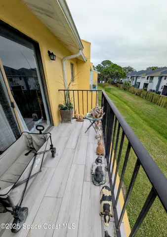 a view of a balcony