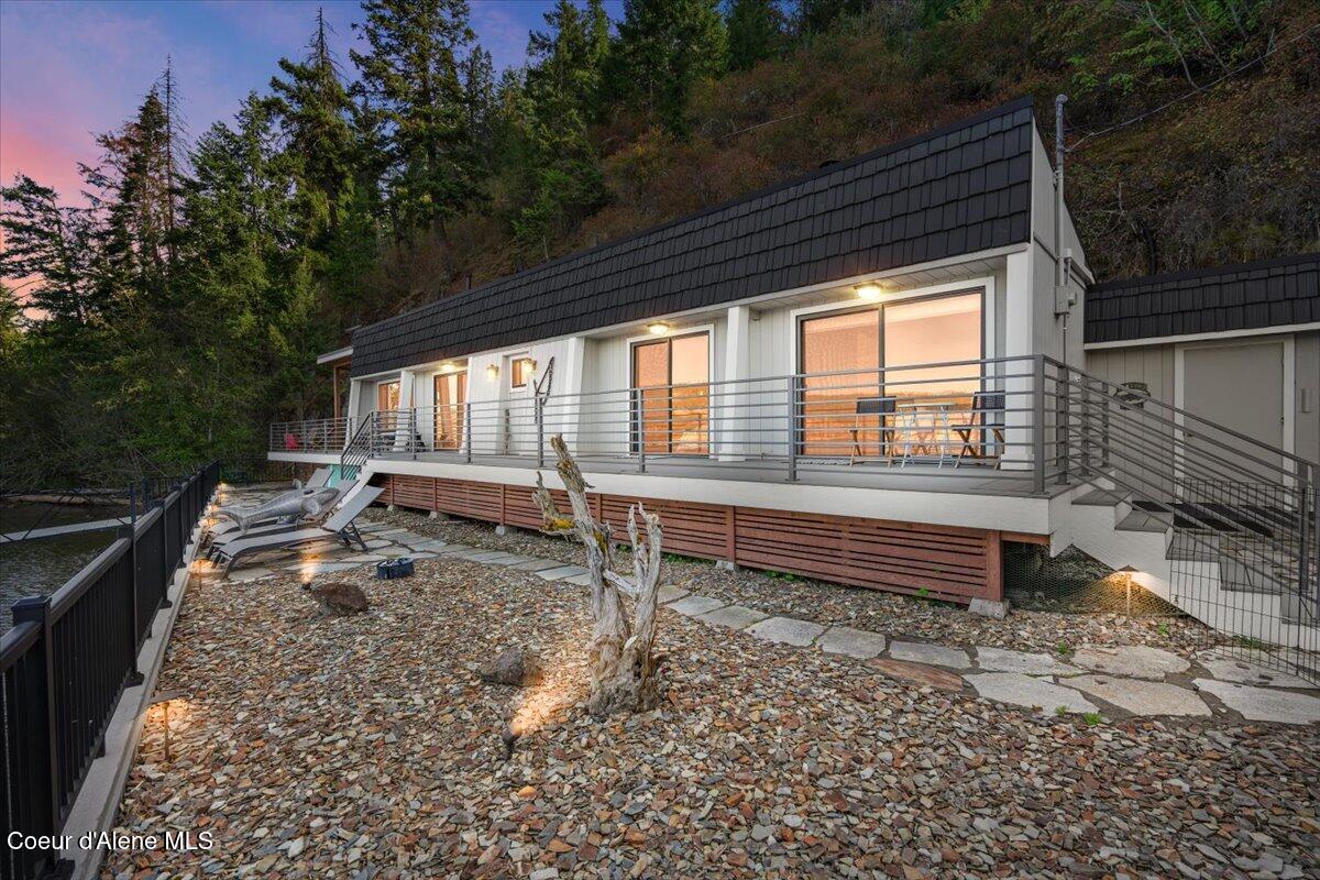 3607 South Eddyville Road Harrison, ID 83833 - Photo 2 of 42 02-Back of home twilight