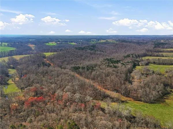 a view of a lake with houses