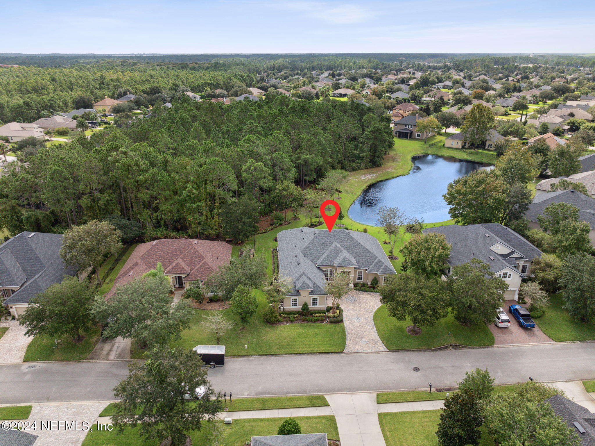 270 Holland Drive St. Augustine, FL 32095 - Photo 41 of 60 an aerial view of a house with a garden