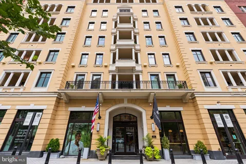 a front view of a building