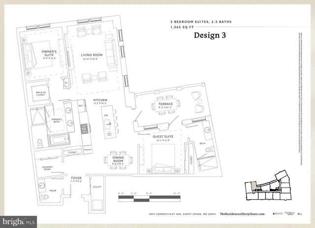 $1,219,000 | 8551 Connecticut Avenue, Unit 203, Chevy Chase, MD 20815