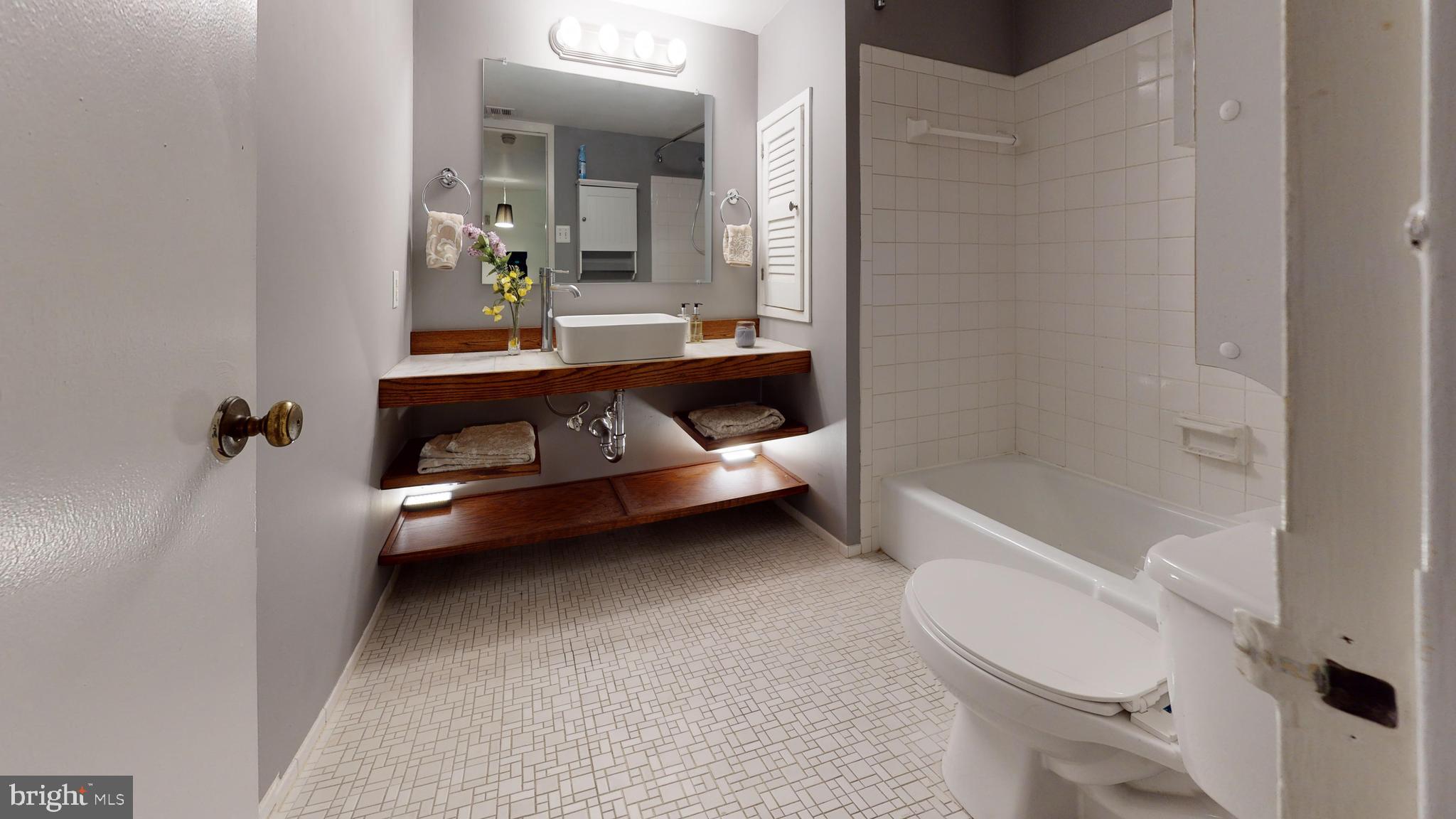 2605 Redcoat Drive, Unit 252 Alexandria, VA 22303 - Photo 6 of 26 a bathroom with a sink a toilet and shower