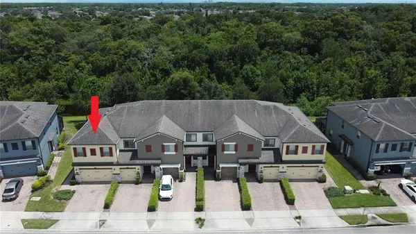 an aerial view of multiple house