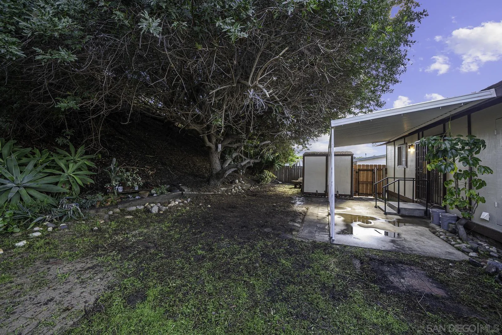 889 Galopago Street Spring Valley, CA 91977 - Photo 37 of 52 a view of backyard with plants and outdoor seating