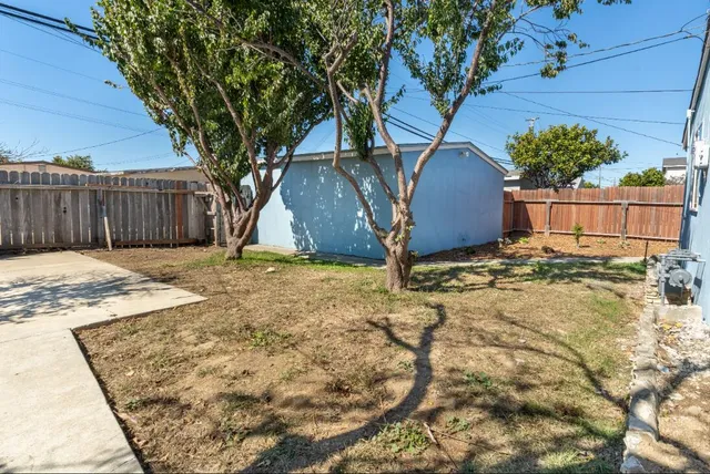 a view of a backyard