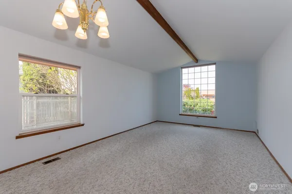 an empty room with a window